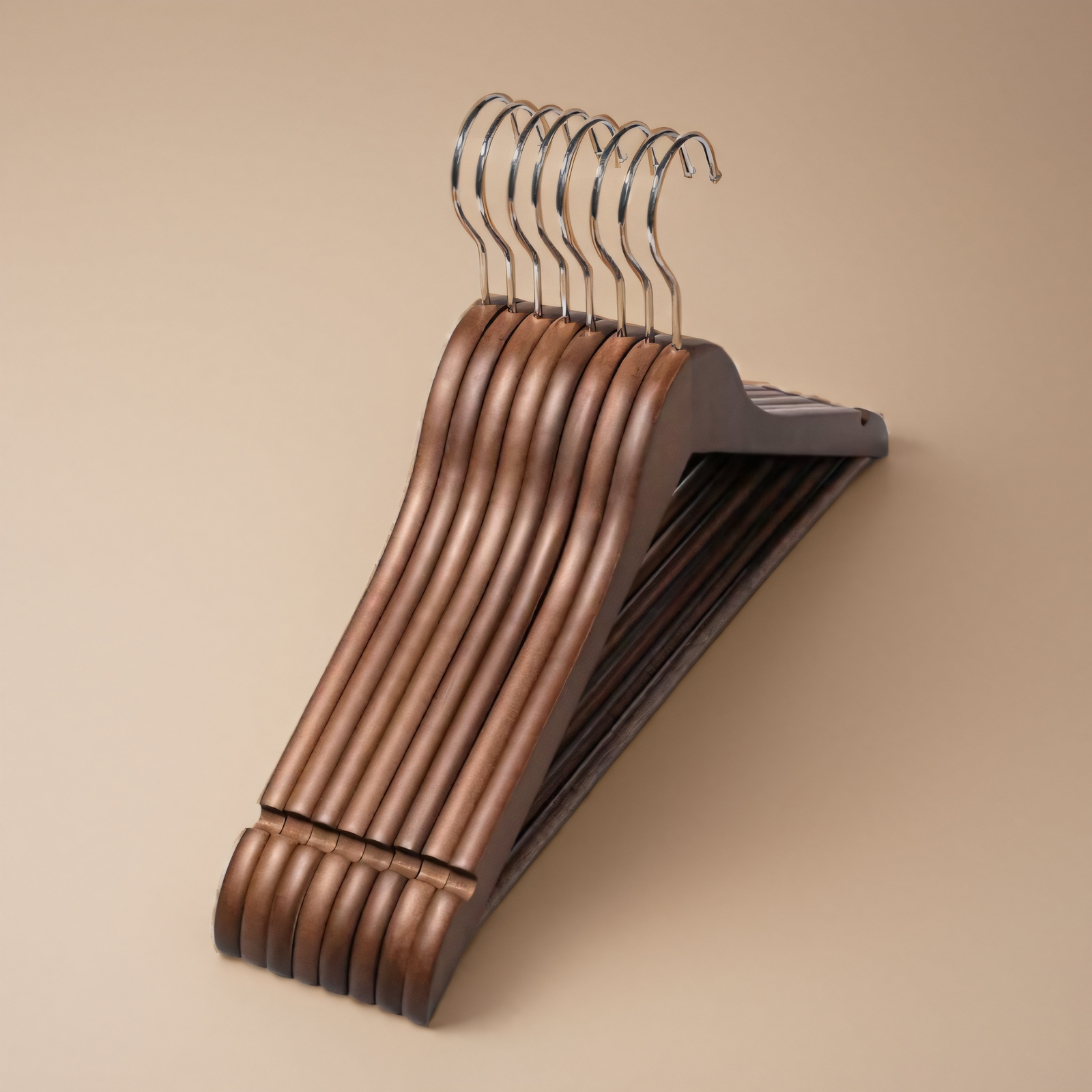 日本品质实木衣架挂衣衣挂衣柜木质木头衣服撑子家用挂钩衣撑木制