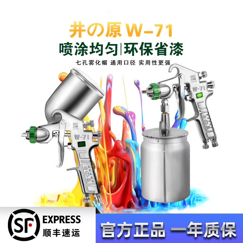 日本进口W-71汽车喷漆枪上壶气动油漆喷枪喷漆家具钣金面漆高雾化
