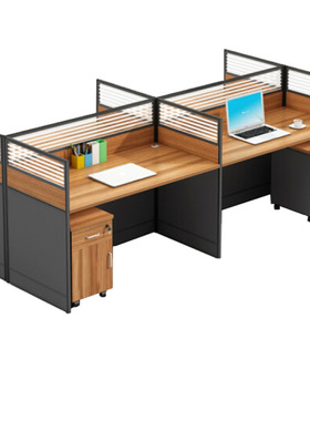 臻远 办公桌 ZY-ST-G113 2400*1200*750MM 四人位 屏风