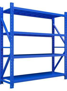 臻远 四层中型货架 主架 W1800*D600*H2000mm (蓝色) 40kg,