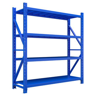 W1800 四层中型货架 40kg 臻远 蓝色 D600 主架 H2000mm