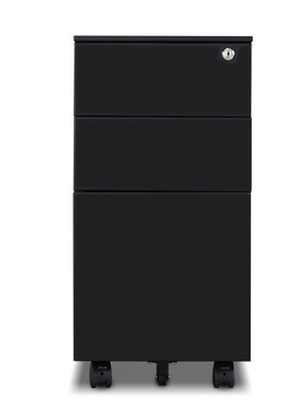 臻远 ZY-ST-GH500 300宽黑色侧拉活动柜 500*300*600 黑色