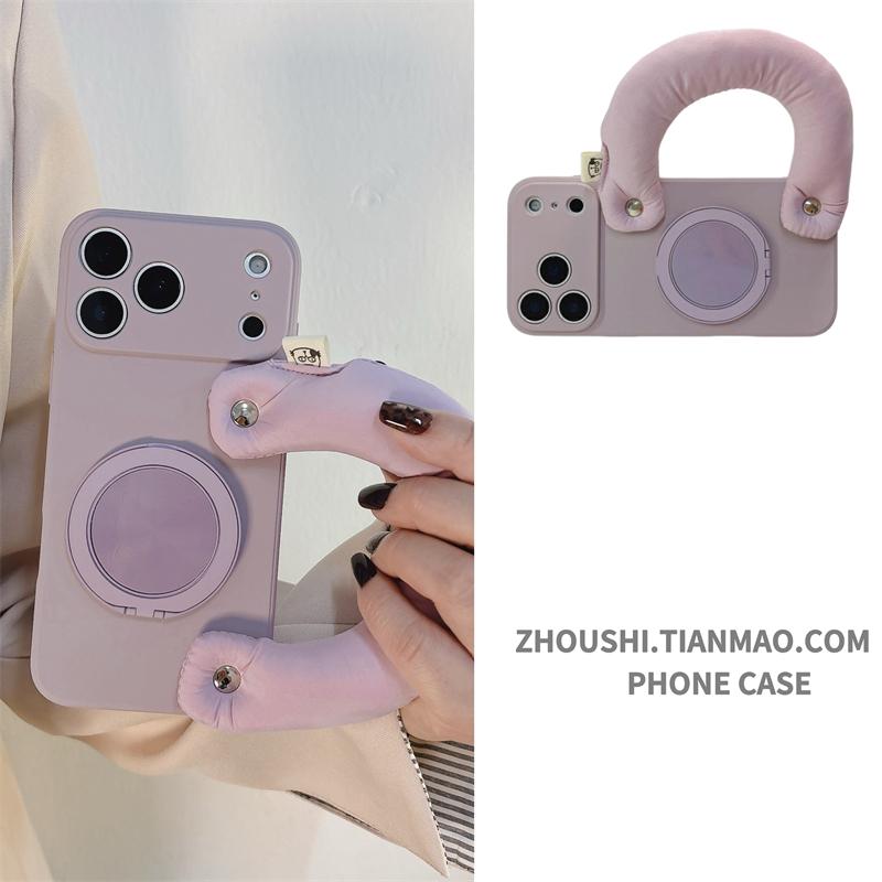 2025新款紫色手提腕带适用vivo IQOO neo9/8/7/6/5手机壳pro高级感neo9s pro+支架z9女turbo硅胶Z10X保护套潮