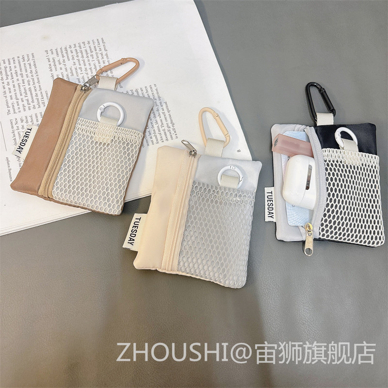 超好用迷你零钱收纳包手机挂绳多功能卡包挂件钥匙耳机便携方小包男女款图片