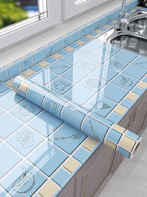 加厚厨房防油贴防水防潮PVC贴膜