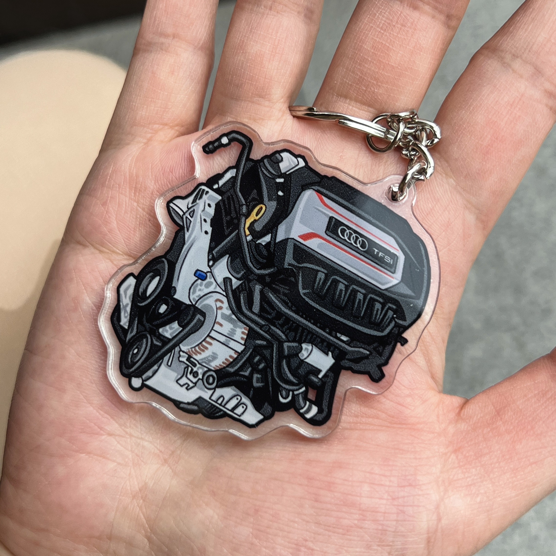 汽车亚克力钥匙扣双层定制钥匙扣