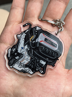 大众EA888引擎高尔夫GTI跑车改装车JDM钥匙扣双面亚克力车挂定制