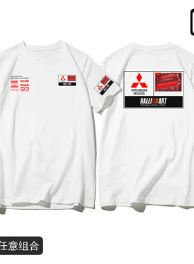三菱EVO9代4G63T发动机引擎4代9代汽车JDM赛车T恤短袖纯棉文化衫