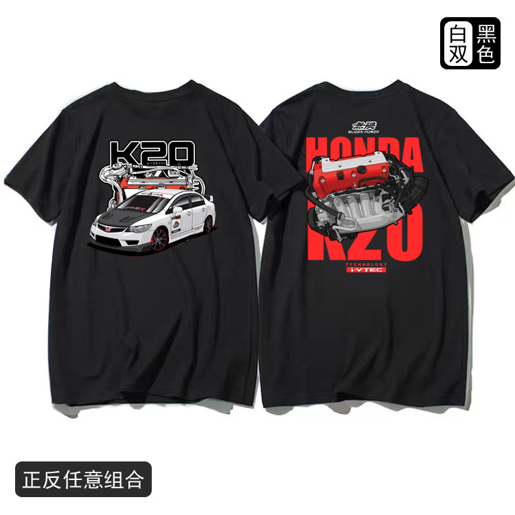 汽车JDM赛车T恤短袖纯棉文化衫