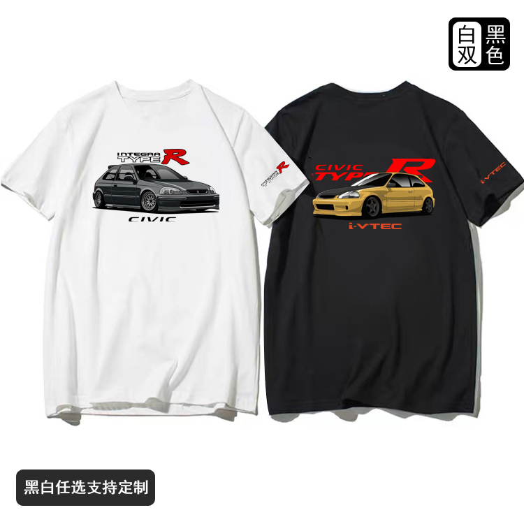 汽车JDM赛车T恤短袖纯棉文化衫