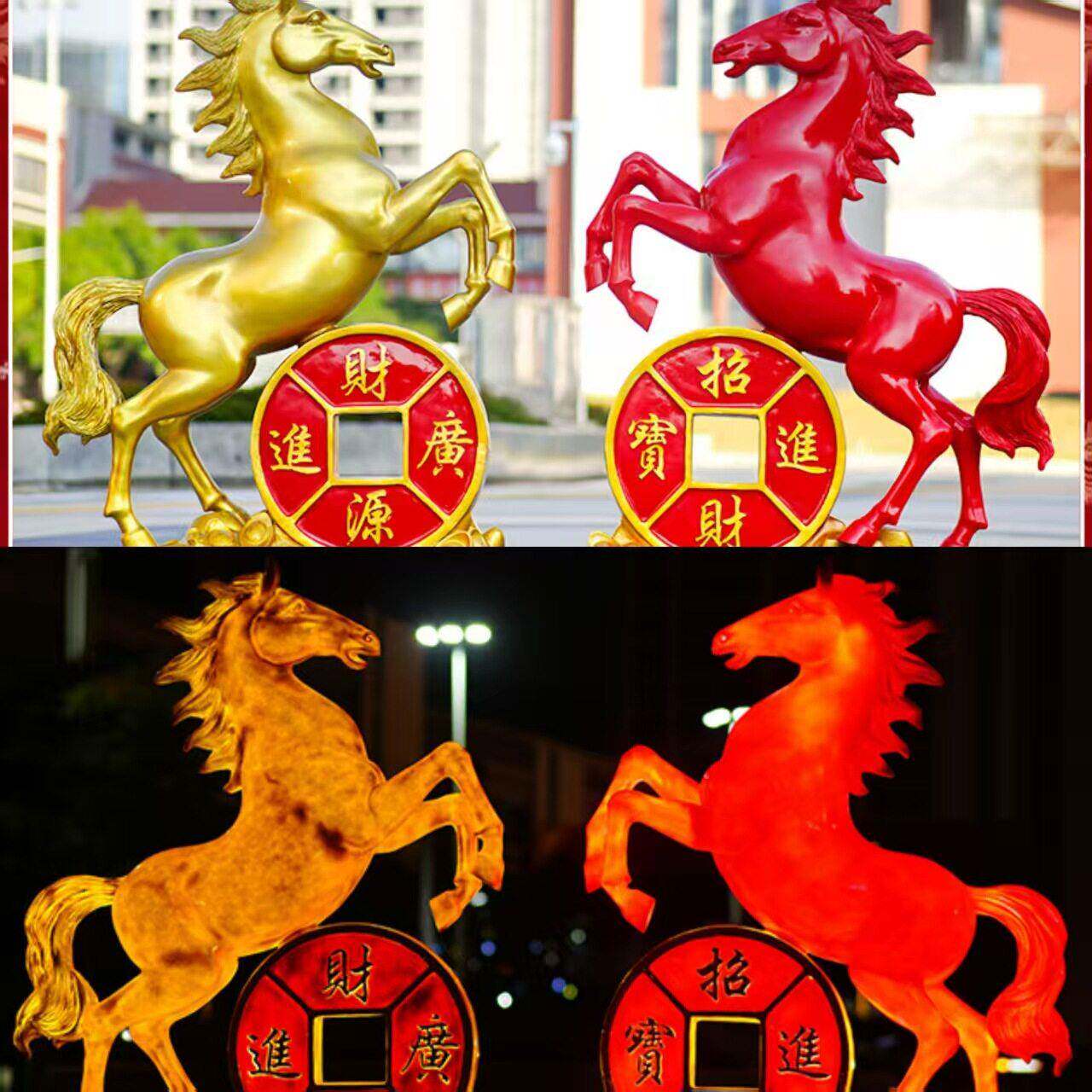 2026马年春节吉祥物雕塑卡通生肖摆件户外商场美陈喜庆元旦装饰品