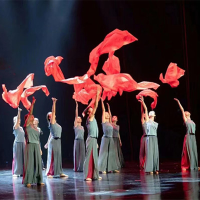 学生群舞我心中的红成人舞台装