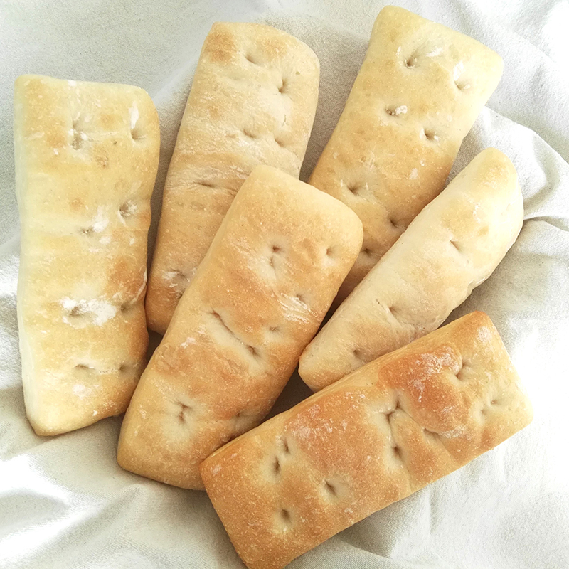 德国手工恰巴塔帕尼尼面包拖鞋面软欧Brotecke Ciabatta Panini