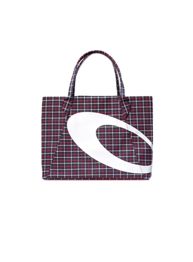 WithoutMe/VULCAN印花格纹单肩尼龙托特包百搭大容量氛围感手提袋