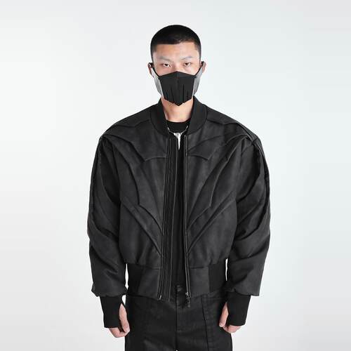 雾面颗粒纹理加厚夹克棉服