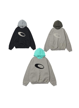 Without Me/VULCAN美式拼色连帽卫衣男新款宽松重磅加绒印花帽衫