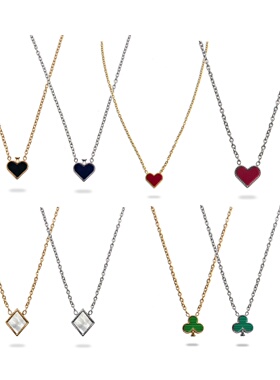 五花情侣男女高级锁骨项链