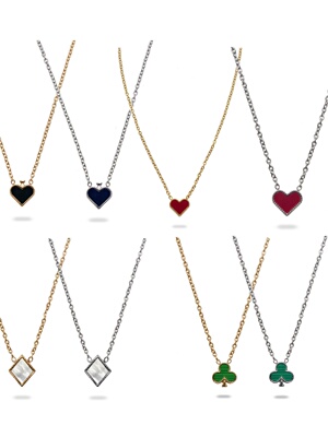 五花情侣男女高级锁骨项链