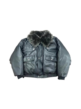 Without Me/RICHILL MELANCHOLY 毛领多口袋重磅厚款皮棉服外套