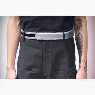 Without Me/ ETHEREAL PRODUCTION 25SS一体魔术贴棉里镜面腰带