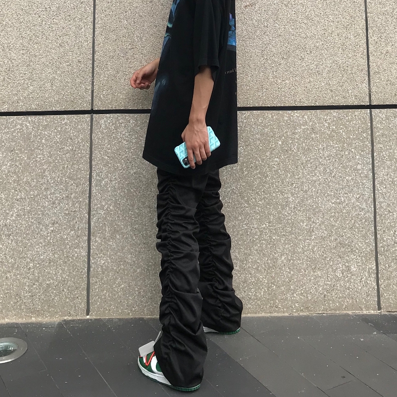 微喇叭长裤修身街头INS风男女