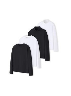 Without Me/REBELTOREBEL 莫代尔长绒棉/圆领半高领打底长袖T恤