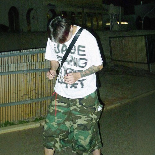 风格标语双面直喷印花短袖T恤