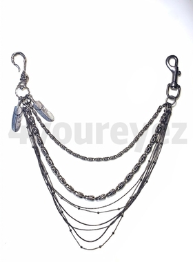 多层次流苏暗黑视觉裤链