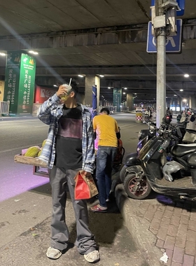 Without Me/snipe水洗黑灰微喇牛仔裤小众设计vibe风休闲长裤子男