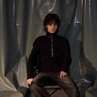 打底衫上衣立领口亨利polo衫男装