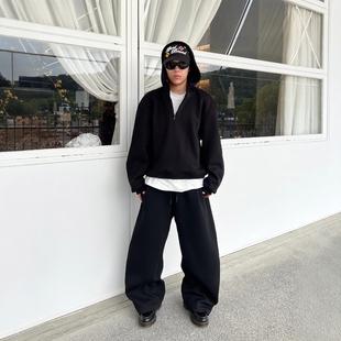 廓形半门襟拉链休闲短款 Without Secondes Huit 挺阔街头卫衣