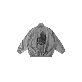 Without Me/SMILEANDSAD 手工PUNK印花喷绘廓形防水风冲锋衣外套