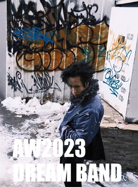 Without Me/Dream Band低饱和尼龙短款朋克加棉可拆卸毛领MA1夹克