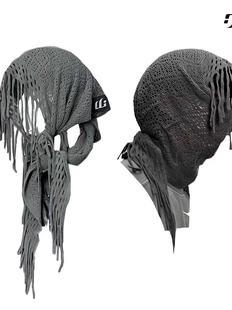 Without Me/DP披肩保暖围巾羊绒流苏休闲面罩头巾废土风朋克嘻哈