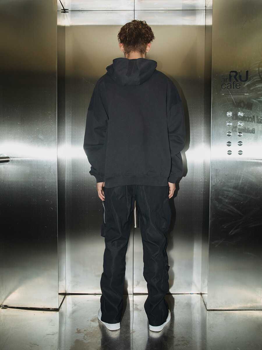 拉链遮面忍者vulcan黑灰色卫衣