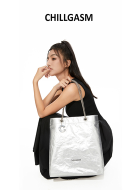 WithoutMe/CGS【chillgasm】欧美千禧辣妹杜邦纸托特包单肩手提包