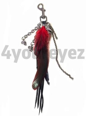 Without Me/视觉系暗黑羽毛挂件钥匙扣