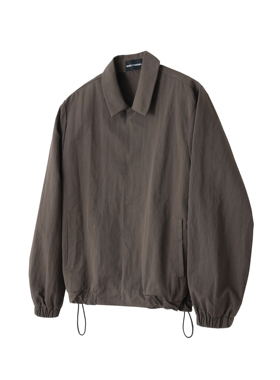 Without Me/REBELTOREBEL咖褐色/纽扣抽绳下摆短款Boxy夹克外套男