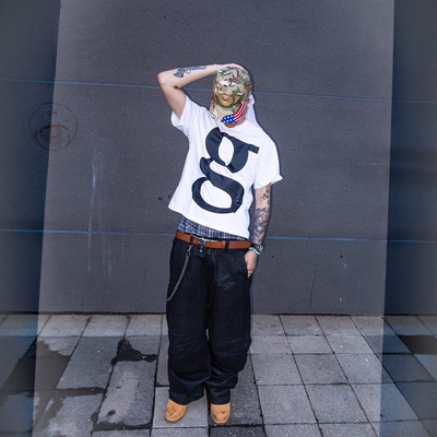 夏季短款白色G印花短袖圆领T恤