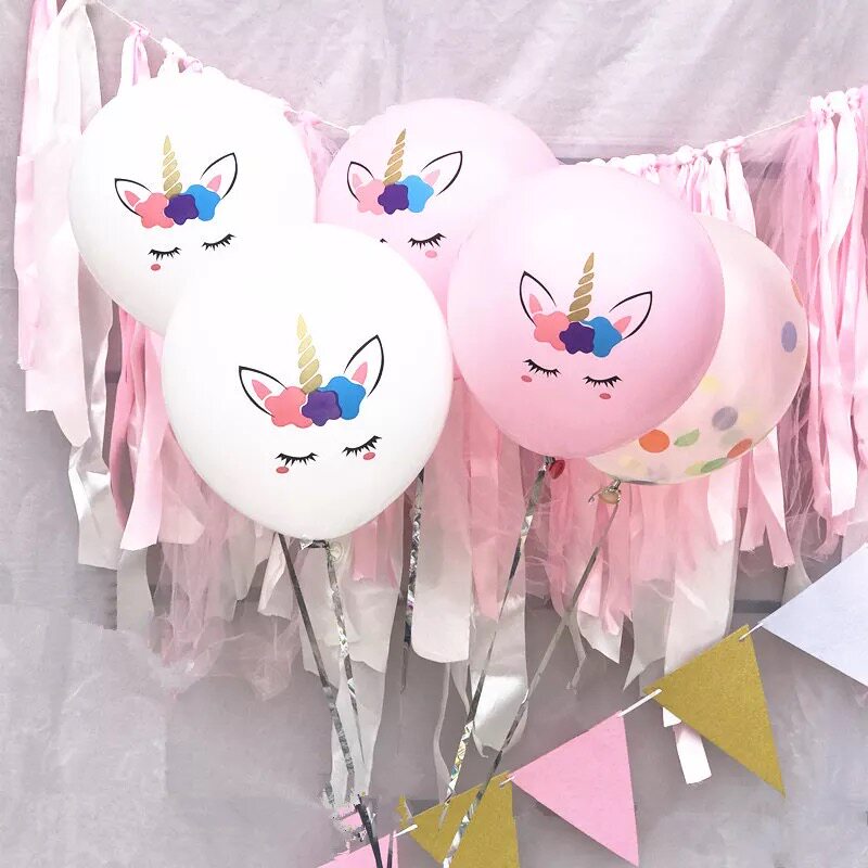 宝宝生日气球独角兽主题乳胶气球小马宝莉系列可爱萌萌哒卡通气球