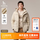 休闲工装 羽绒服秋冬季 Hazzys哈吉斯男士 连帽鸭绒保暖外套 三防