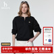 Hazzys哈吉斯春季 上衣 休闲通勤运动长袖 新款 半拉链卫衣女士潮时尚