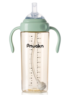 pnuokn大容量ppsu方形吸管奶瓶