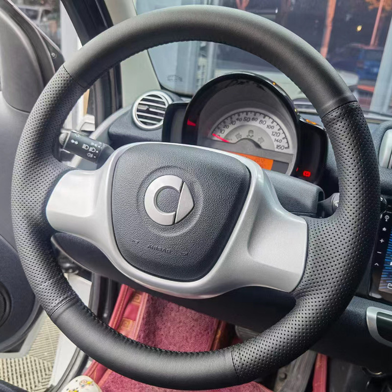 09-19款斯玛特smart fortwo方向盘套真皮forfour把套手缝专用全包