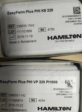 瑞士HAMILTON原装238633-1142 EASYFERM PLUS PHI VP225 PT1000议