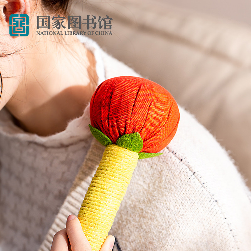 国家图书馆事事柿柿如意艾草锤好寓意办公室高档送妈妈舒适肩膀锤