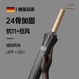 抗风暴雨伞24骨手动长柄伞加大加厚加固直杆伞晴雨两用防晒伞女士