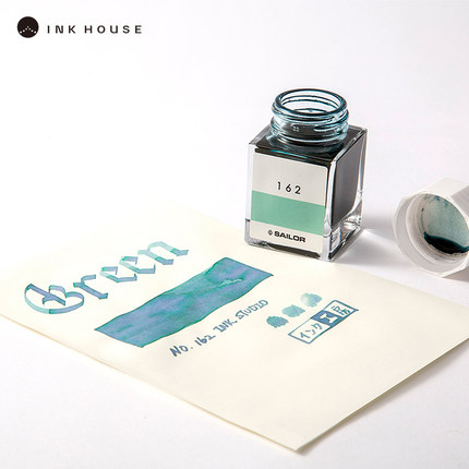 写乐工房INK STUDIO百色彩墨 墨水屋非碳素染料墨水20ml 蓝色绿色可选 钢笔专用日用彩墨 手账绘画推荐