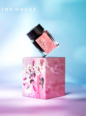 墨水钢笔用墨堤岛屿拾色系列彩墨古风包装蓝色绿色28ml书法绘画不堵笔Ink House墨水屋