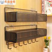 墙上免打孔置物架宿舍床头床边收纳层架篮寝室好物墙面壁挂上铺神